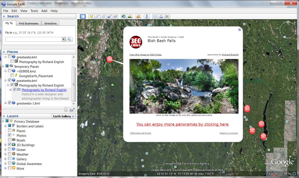 Panorama Photography Now on Google Earth